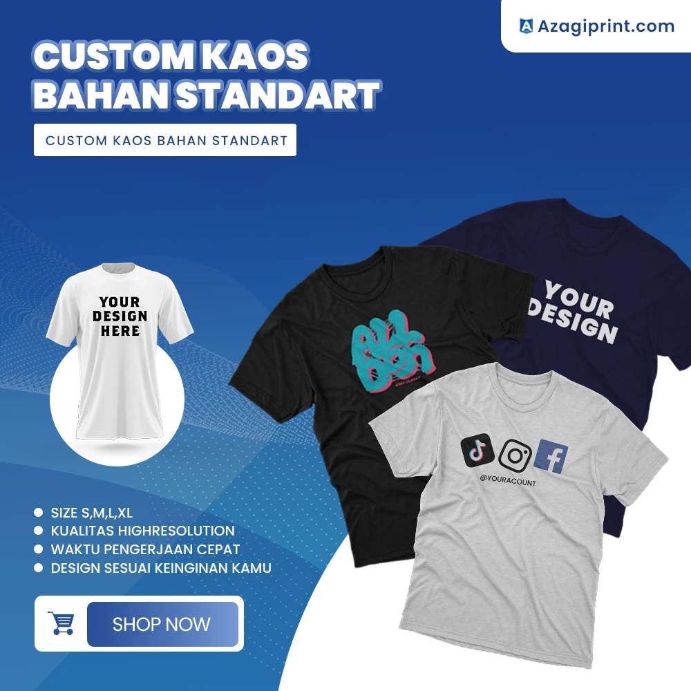Custom Cetak Baju Kaos Tc Full Print Promo AzagiPrint Print Desa Percetakan Online Mudah Terlengkap
