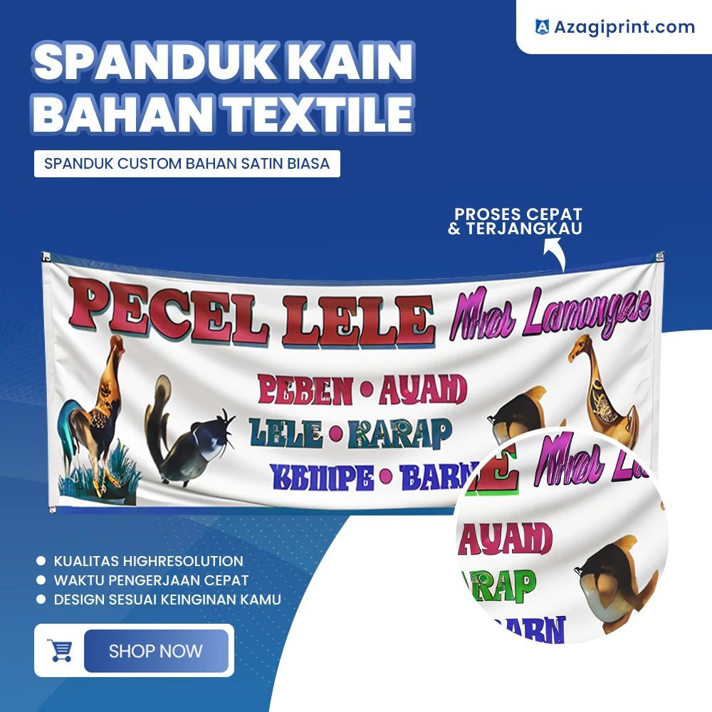 Print Kain Custom Textile Bahan Satin Biasa