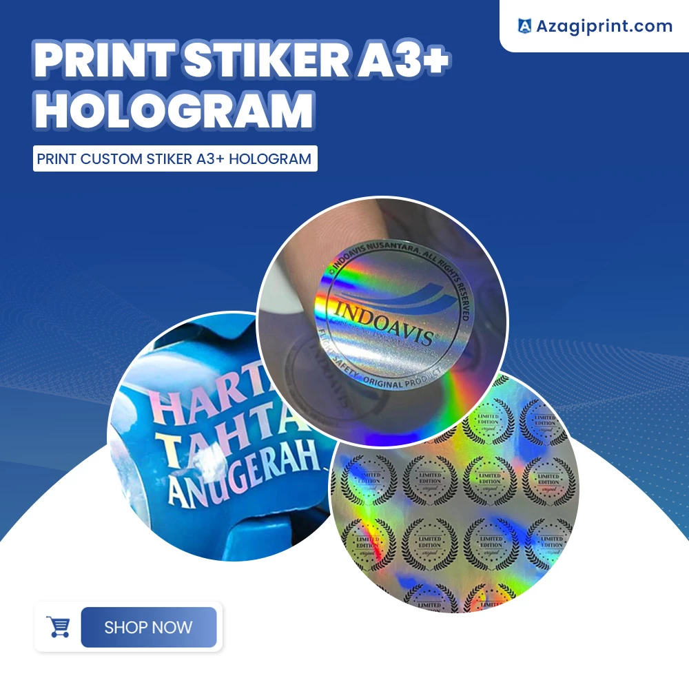 Print Sticker Hologram Print Sticker A3+ Stiker Hologram