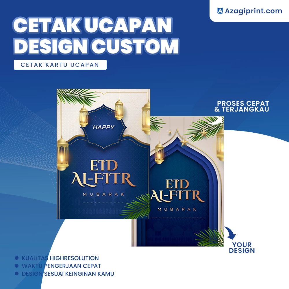 Cetak Kartu Ucapan Custom | 1 & 2 Sisi