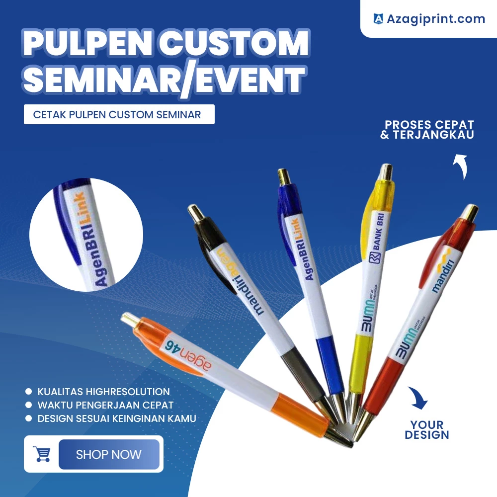 Pulpen Custom Seminar Atau Event | Custom Pulpen Souvenir