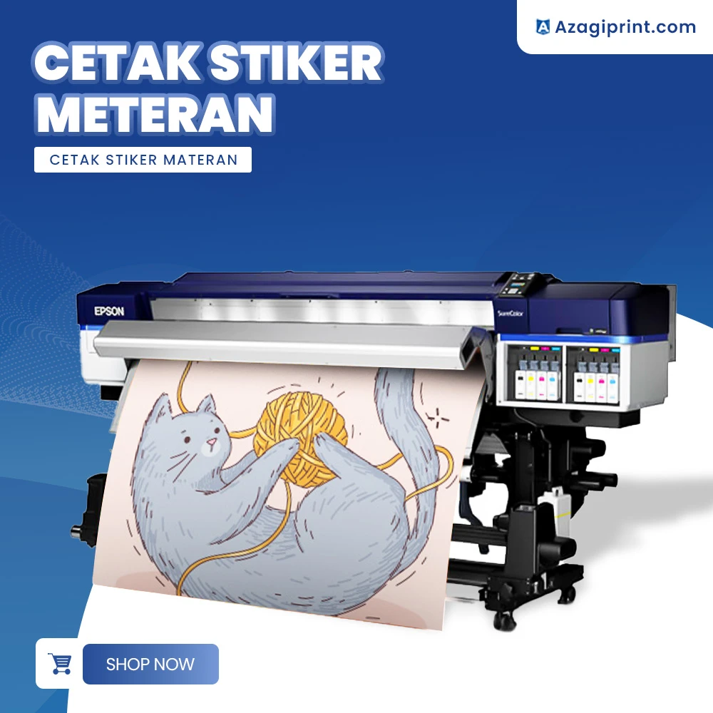 Custom Stiker China Meteran Ukuran 60x40 cm - Spesial Price Min 500 Pcs