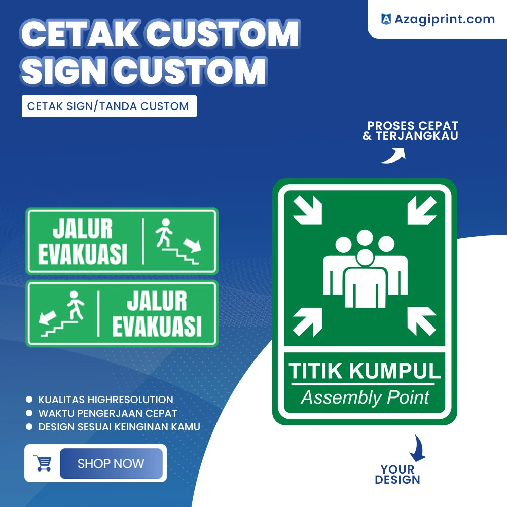 Cetak Stiker Sign Custom