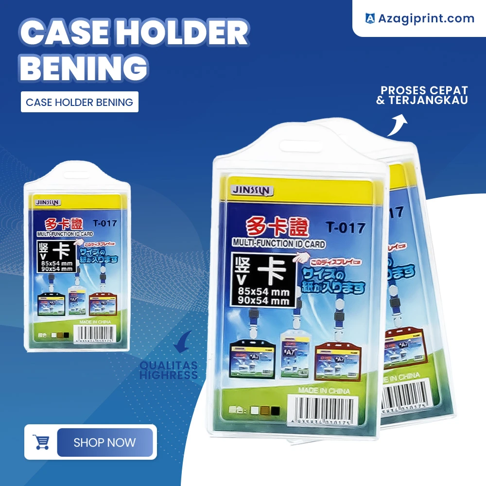Tempat Casing Id Card Holder 2 Sisi Lentur Case Bening
