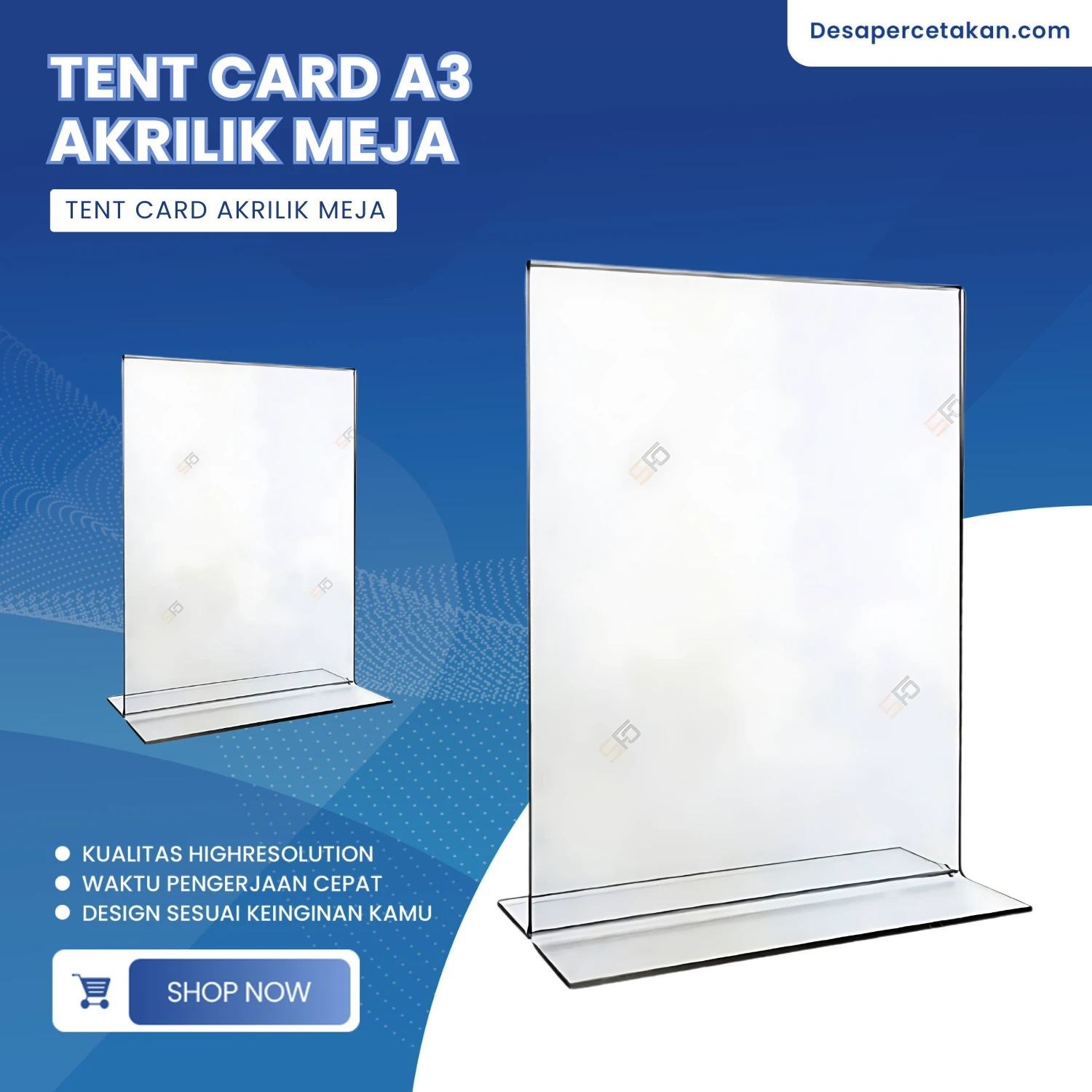 Tent Card A3 Akrilik Meja