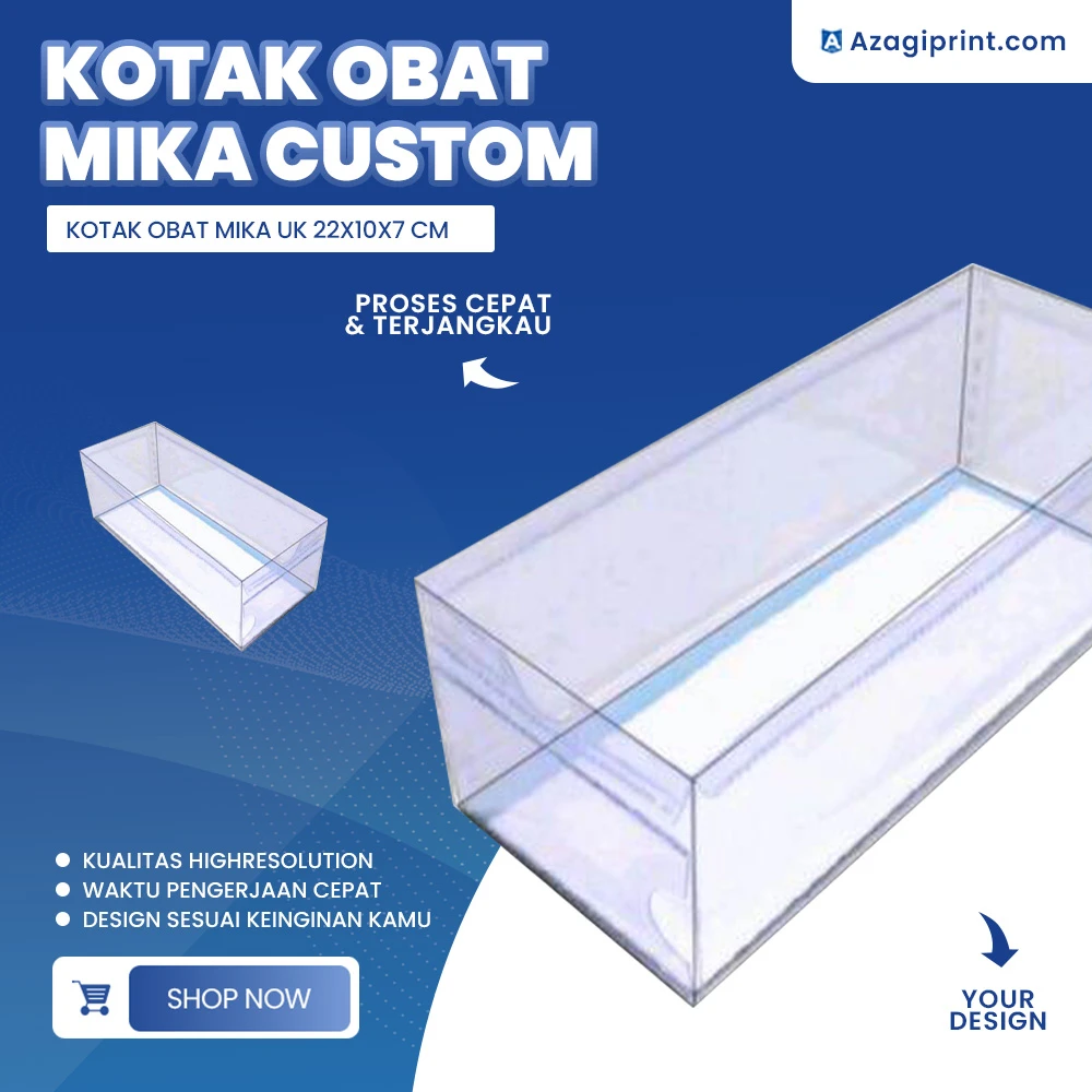 Kotak Obat Mika Ukuran 22x10x7 cm isi 25 Pcs