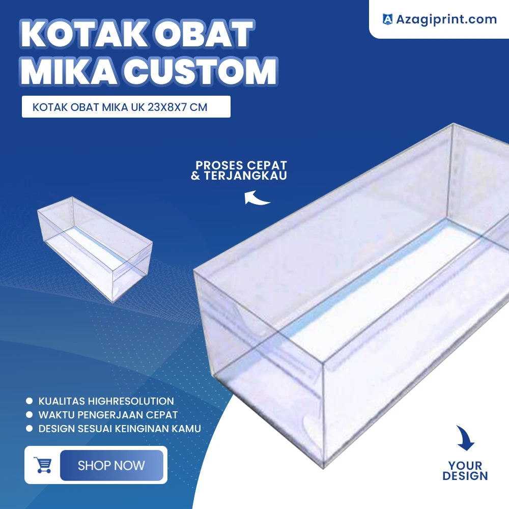 Kotak Obat Mika Ukuran 23x8x7 cm