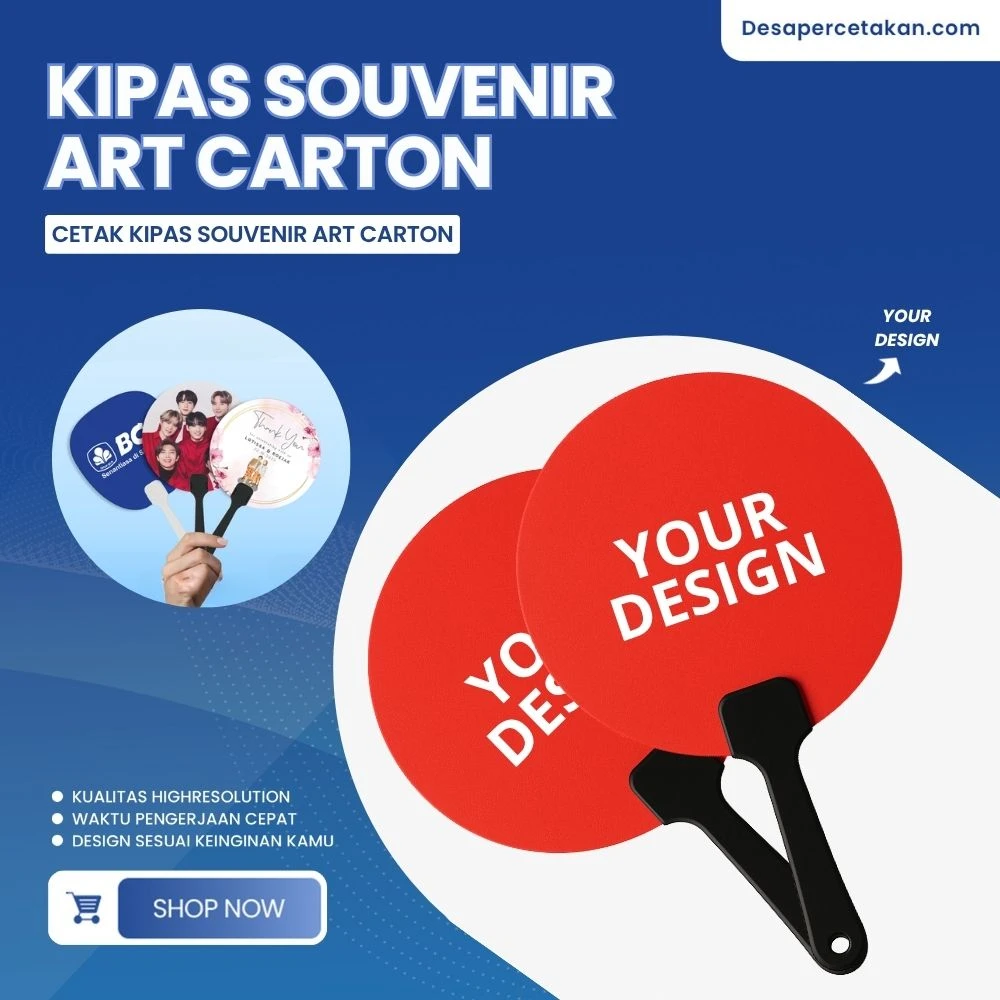 Cetak Kipas Souvenir Art Carton