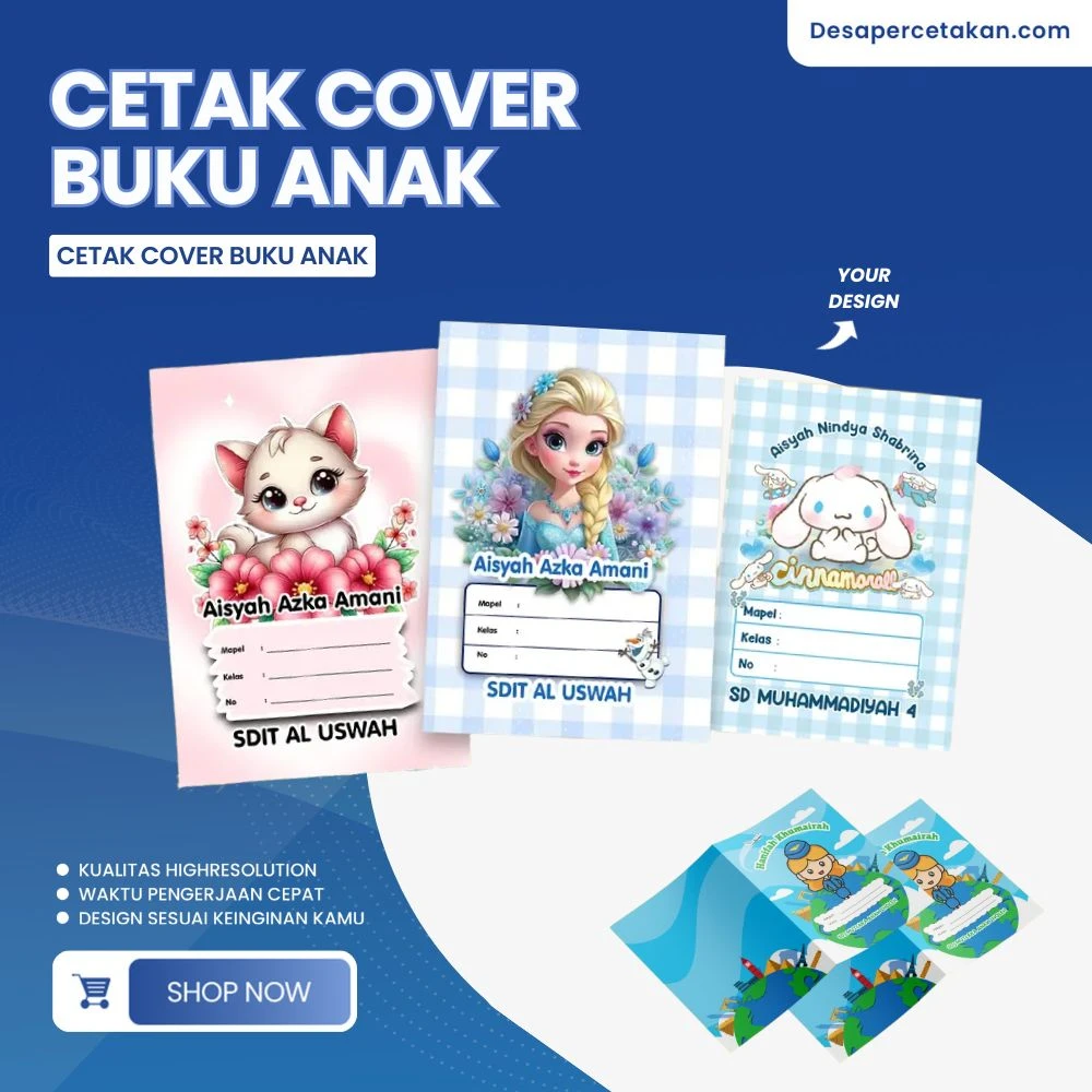 Cover / Sampul Buku Custom Buku Sekolah Anak Quarto Campus