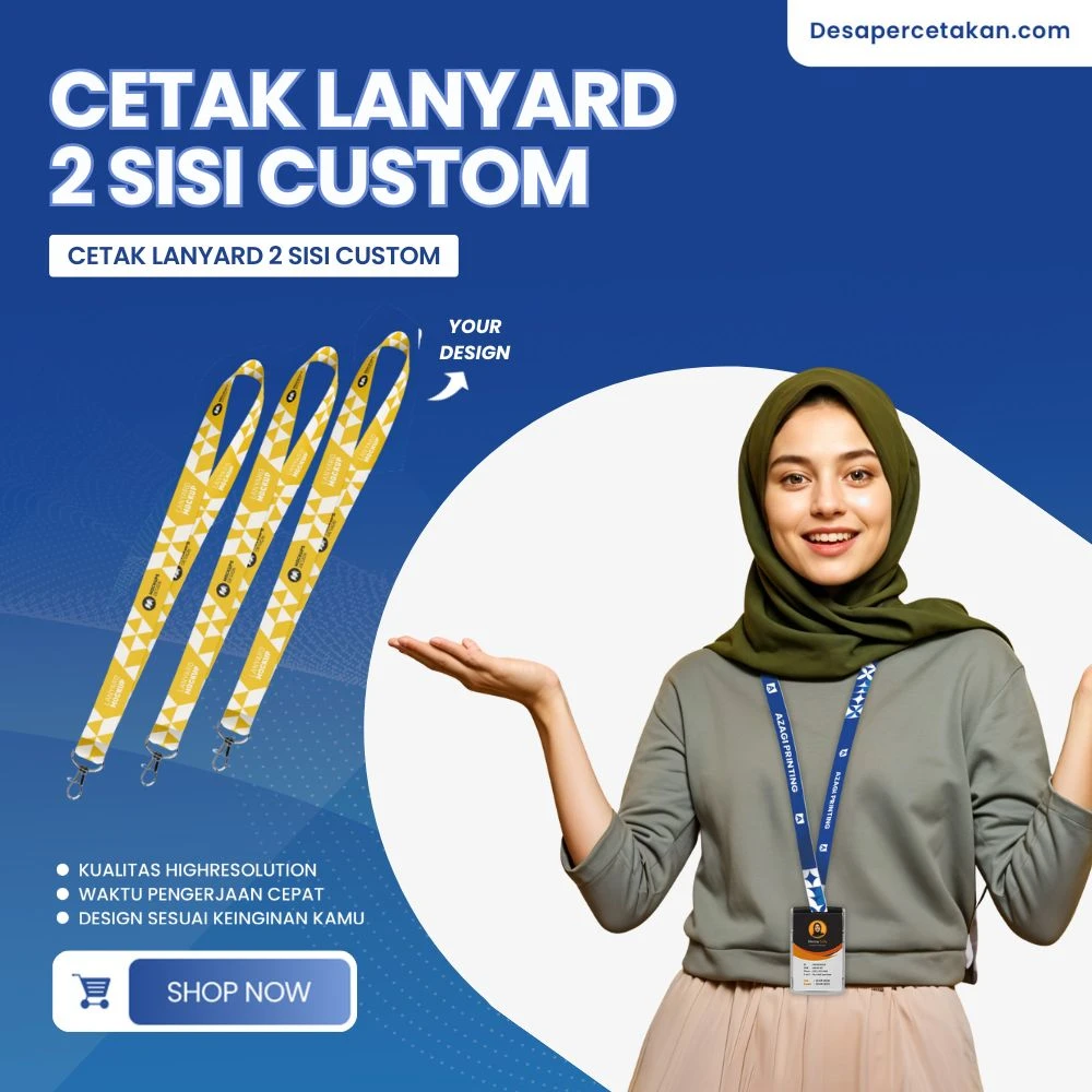 [Promo] Cetak lanyard Custom 2 Sisi Langsung Kait