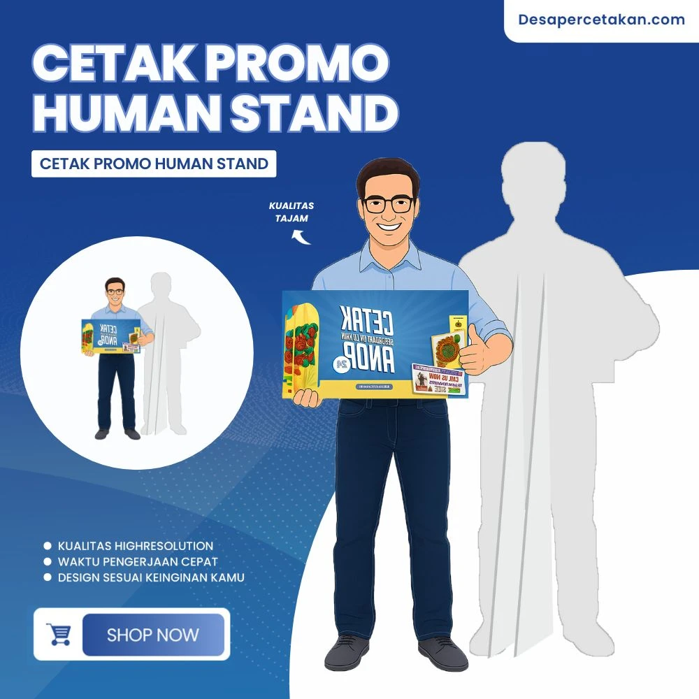 Poster Orang Berdiri - Human Stand- - Karakter - Display Poromotion - Human Stand
