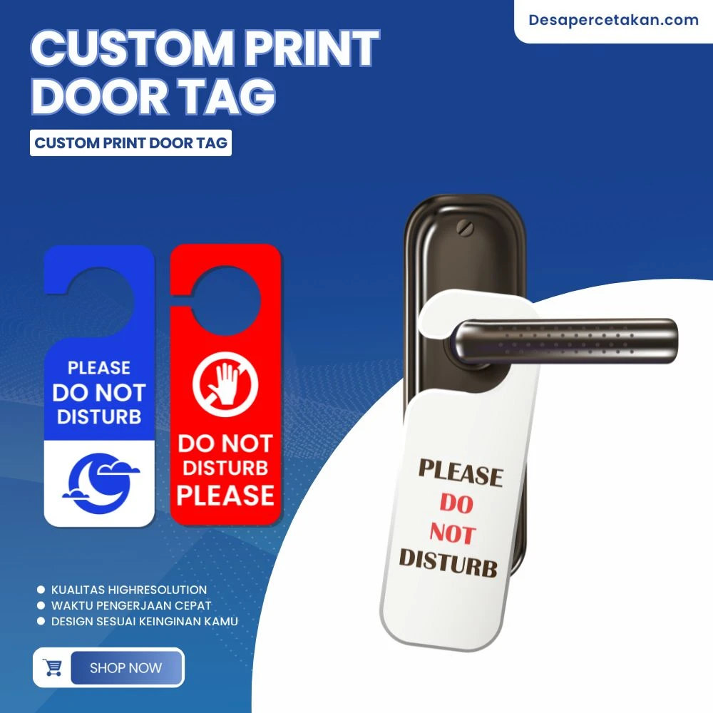 Door Tag Custom / Cetak Door Tags Art Carton