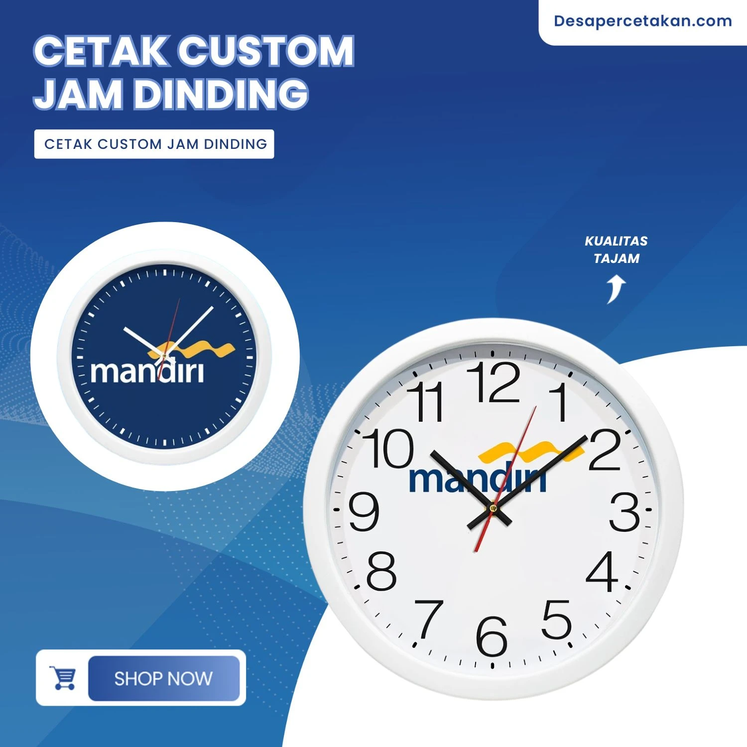 Cetak Jam Dinding Custom - Desa Percetakan