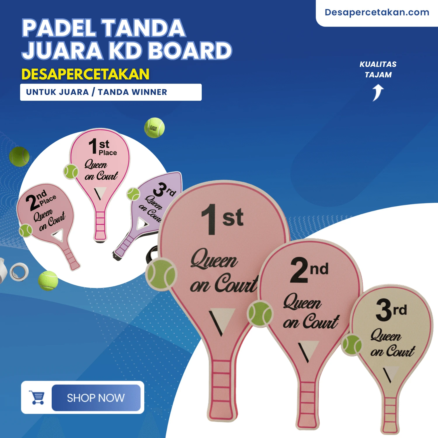 Print Tanda Bentuk Juara Padel Uk Patokan Tinggi / Cetak Papan Hadiah Simbolis Persegi | Print Karakter Bulat | Tanda Juara | Grand Prize Board I Winner Board | Stiker + Foamboard / Kd Board