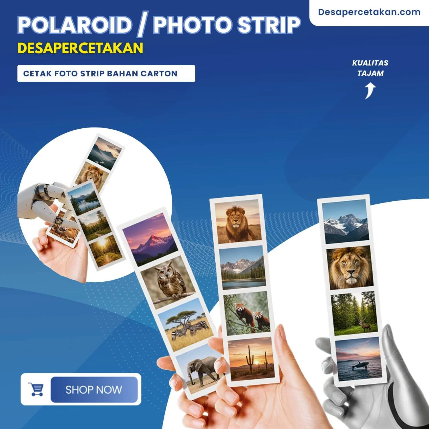 Cetak Foto Strip / Polaroid Panjang | Tanpa Minimal Order