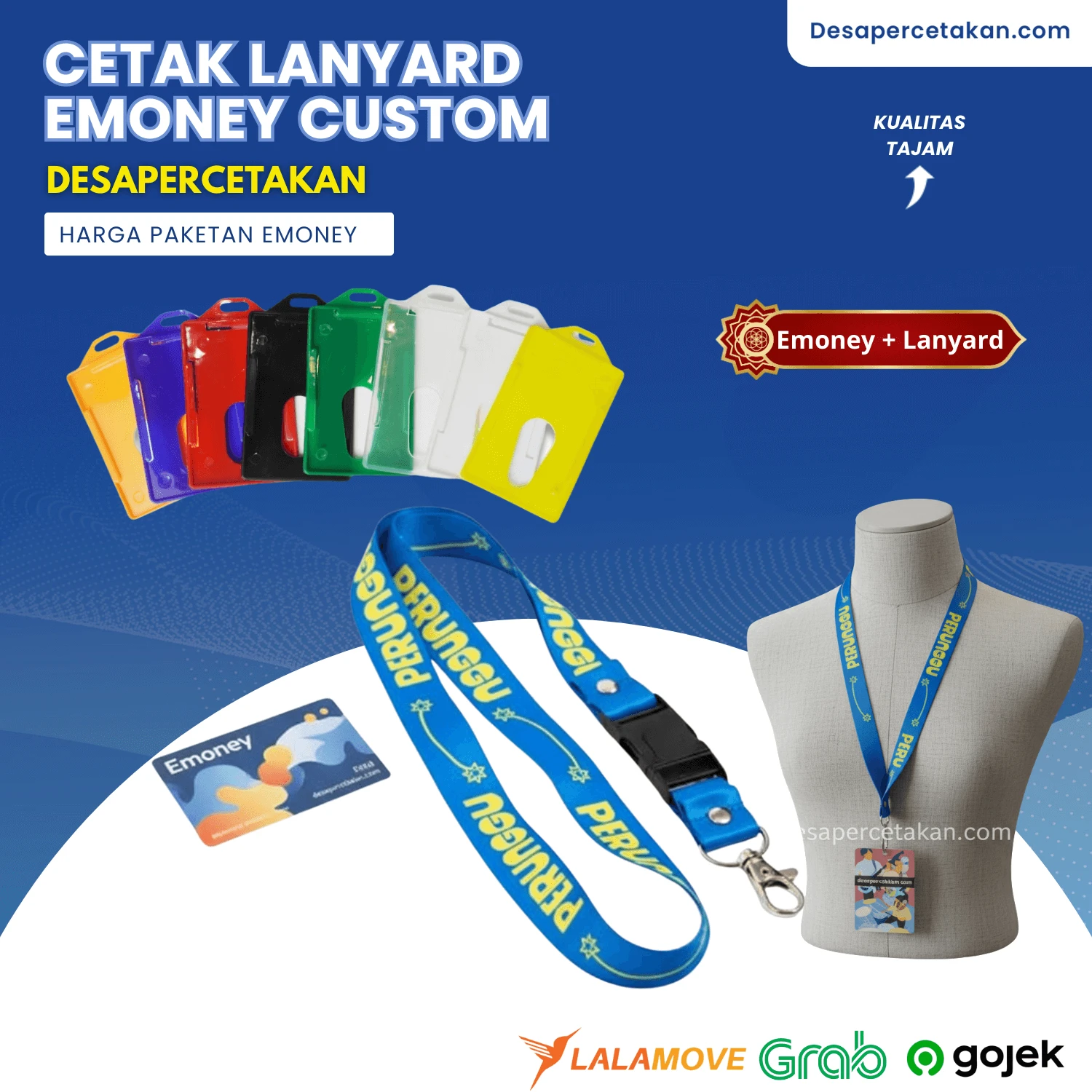 Paket Emoney Lanyard dan Case