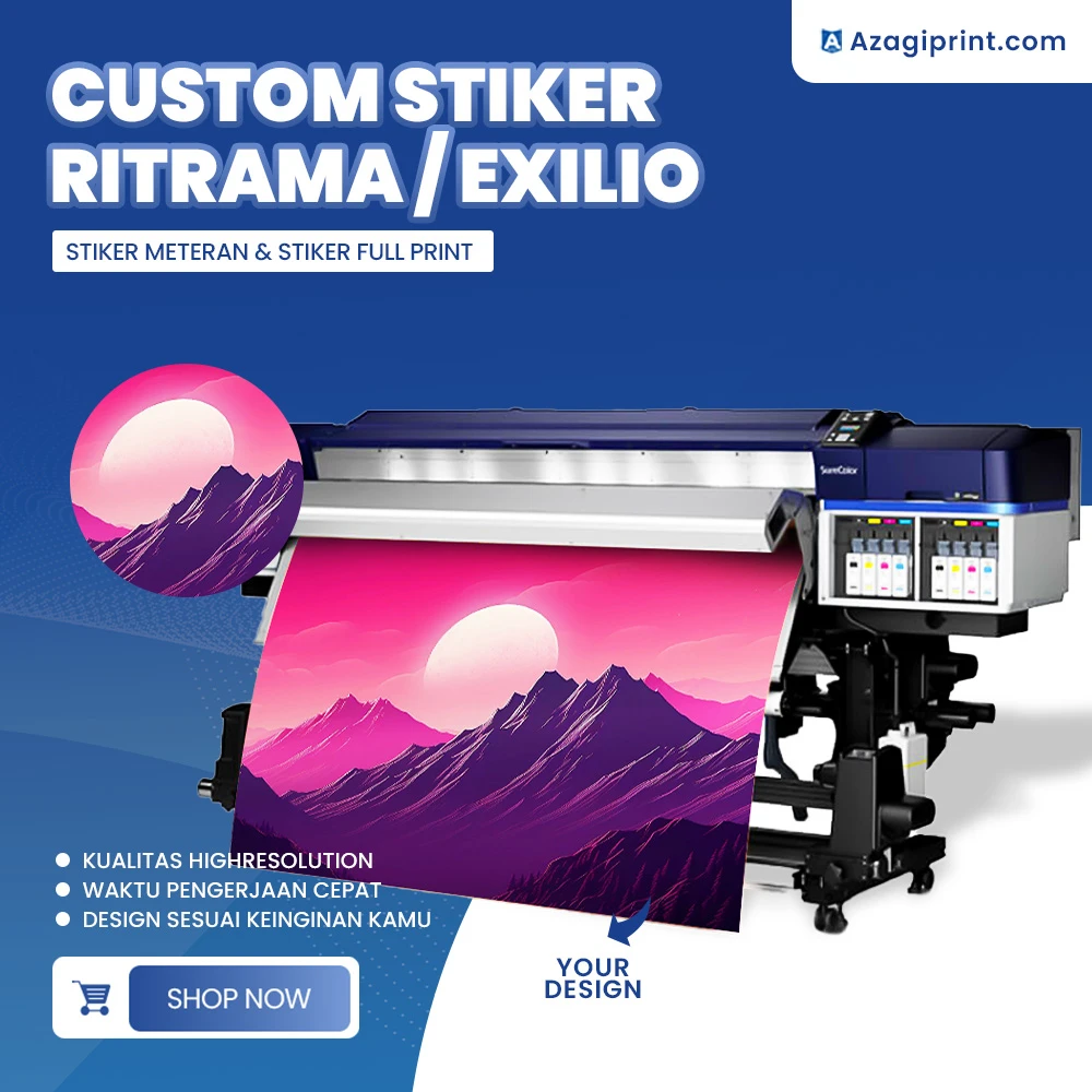 Custom Stiker Exilio Meteran Sticker Full Print