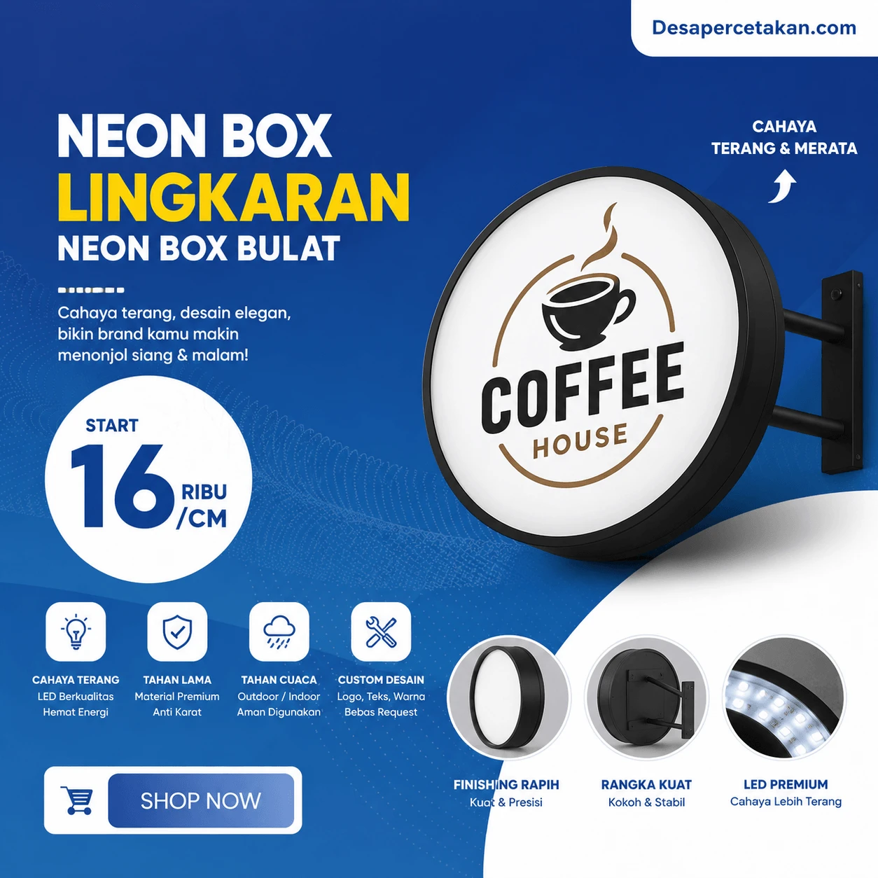 Neon Box Lingkaran - Neon Box Bulat