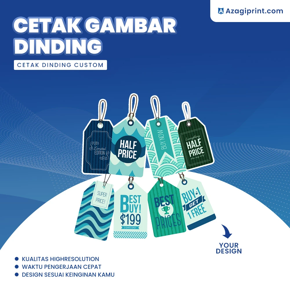 Print Hangtag  Bahan Art Carton 190 Gsm A3+ 2 Sisi & 1 Sisi