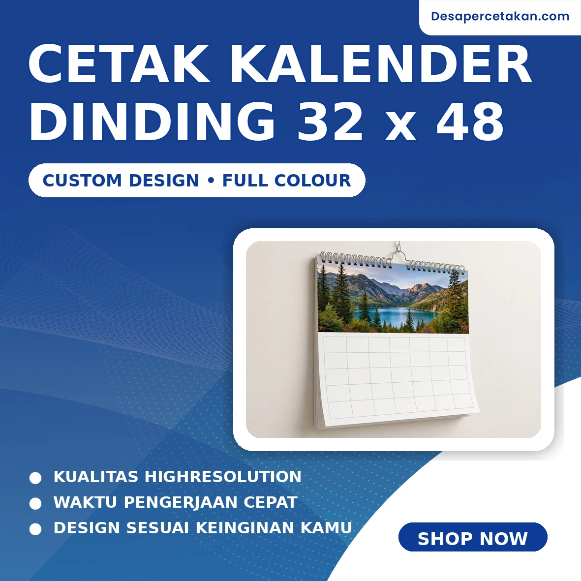 Kalender Dinding Custom 32 x 48